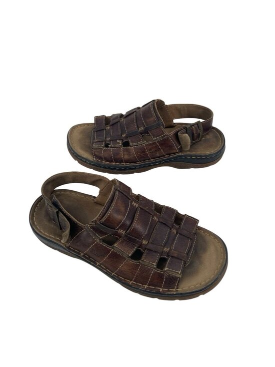 Dr. Marten\'s Air Wair  Mens Size 10 M Brown Leather  Fishermen Sandals Y2K main image 8